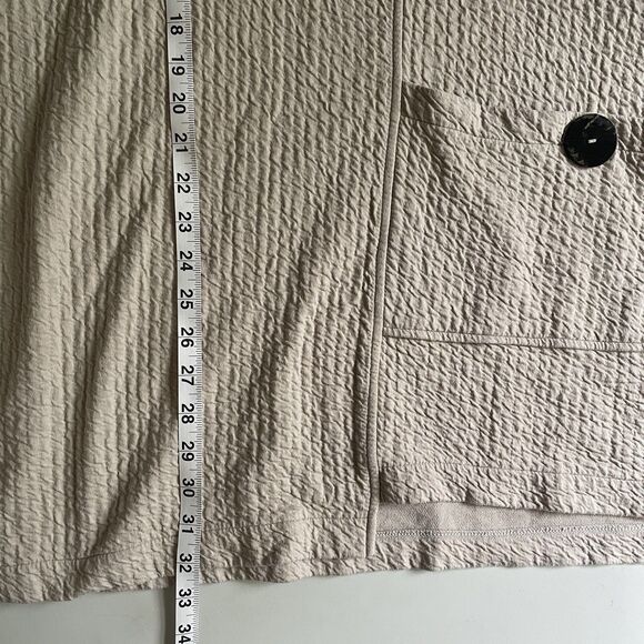 Soft Surroundings Cowl Neck Tunic 3X Beige Textured Lagenlook Pocket Boho Casual - Picture 11 of 13